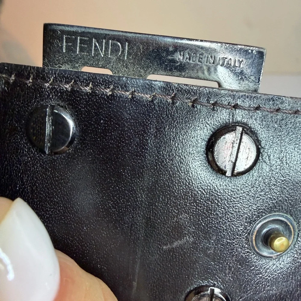 Vintage Fendi Zucca Canvas Compact Wallet